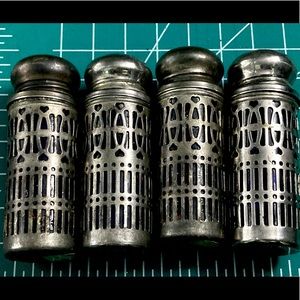 2 Vintage Godinger Silver Art Co Silver Shaker Sets | Made In Hong Kong